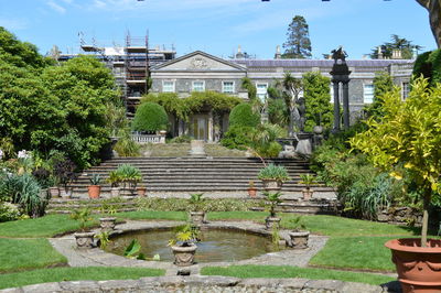 Built structure in garden