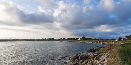 Panoramic view of sea against sky