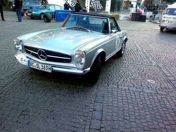 Cars parked on street