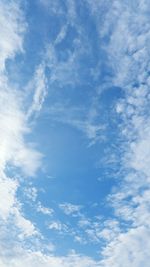 Low angle view of clouds in sky