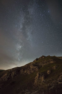 Low angle view of star field against star field