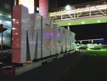 Illuminated city at night