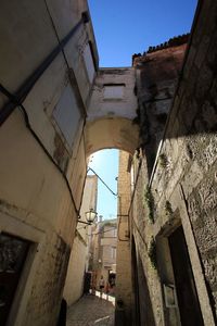 Low angle view of historic building against clear sky