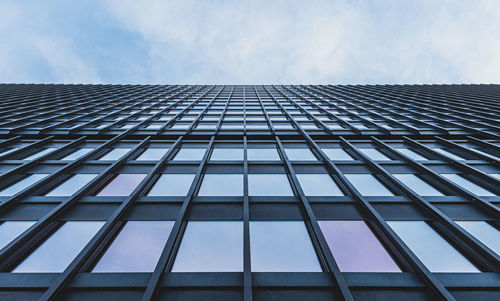 Low angle view of modern building against sky