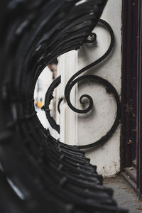 Close-up of spiral staircase