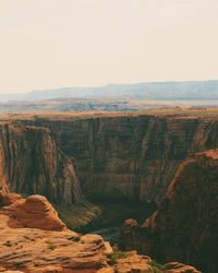 Scenic view of landscape against clear sky