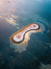 High angle view of sea