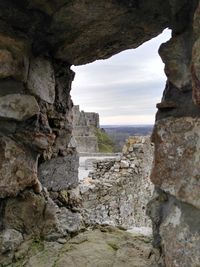 Rock formation against sky