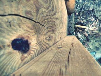 Close-up of wooden plank