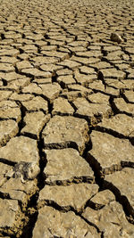 Full frame shot of cracked land