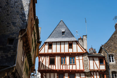 Low angle view of old building against sky