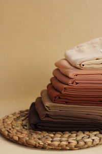 Close-up of chocolate cake on table