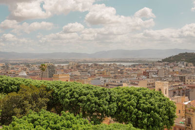 Panoramic view of townscape against sky