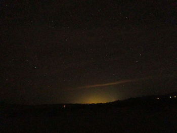 Low angle view of sky at night