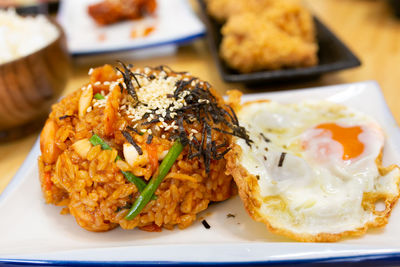 Close-up of food in plate