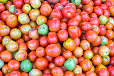 Full frame shot of apples at market stall