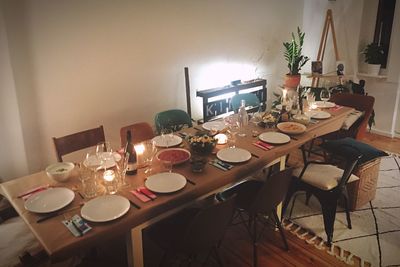 Table and chairs at home