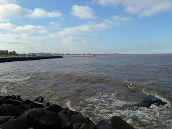 Scenic view of sea against sky