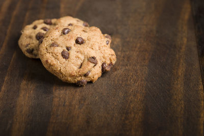 Close-up of cookies on table