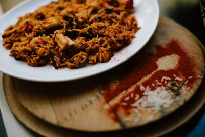 Close-up of food in plate