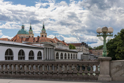 View of historic building against cloudy sky