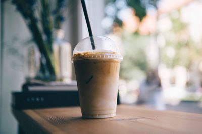 Close-up of coffee on table