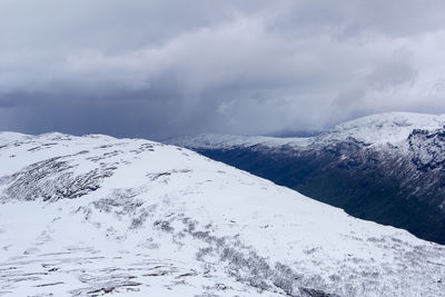 Snow covered mountain against sky