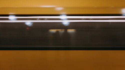 Close-up of motion blurred train