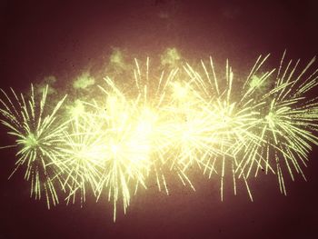 Low angle view of firework display