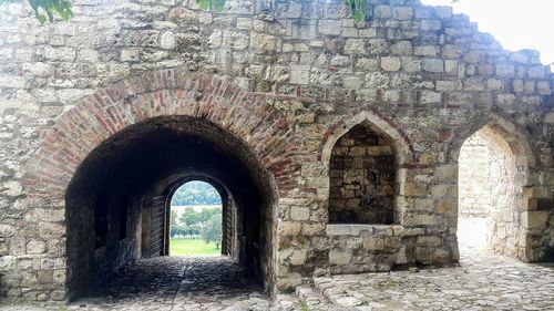 Archway of old building