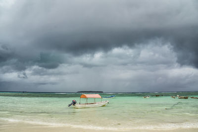 Storm over the sea and mnemba island