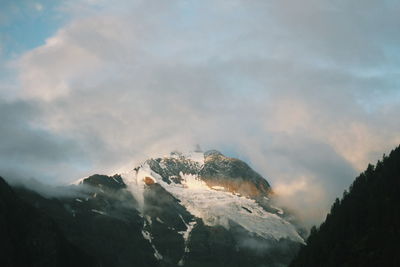 Low angle view of mountain against sky