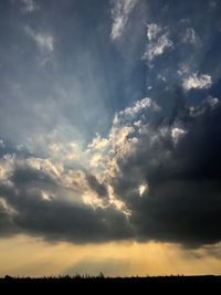 Scenic view of sky during sunset