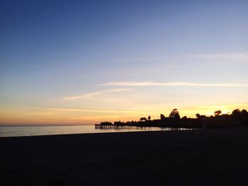Silhouette of beach during sunset