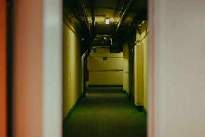 Empty corridor of building