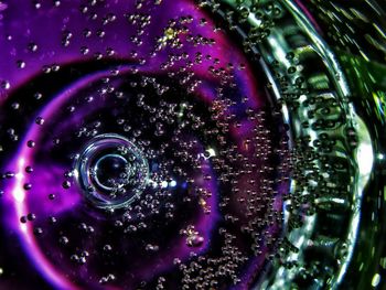 Close-up of water drops on glass