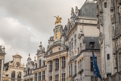 Low angle view of buildings against sky