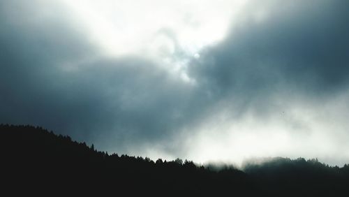 Low angle view of cloudy sky