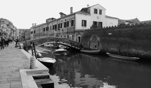 Canal passing through city