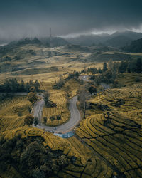 High angle view of landscape