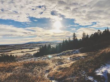 Scenic view of landscape against sky