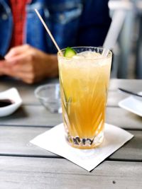 Close-up of drink on table