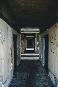 Corridor of old building