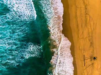 High angle view of beach