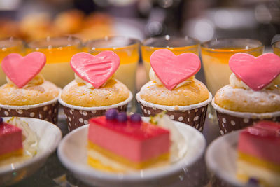 Close-up of cupcakes