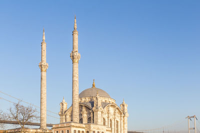 Low angle view of cathedral against blue sky