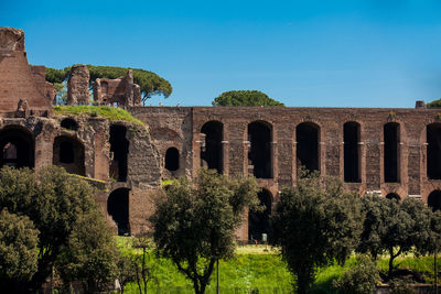 View of historical building against blue sky