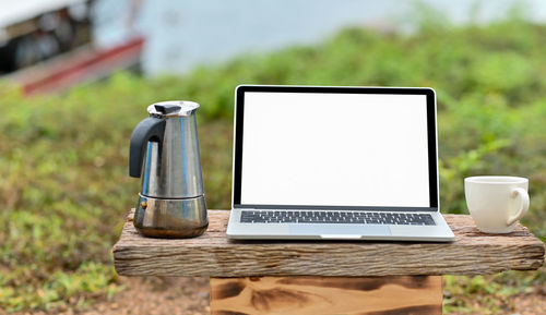 Coffee cup on table