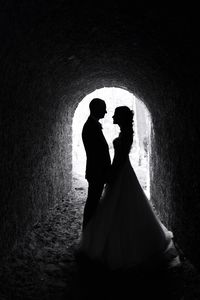 Couple holding hands