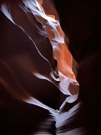 Low angle view of rock formation